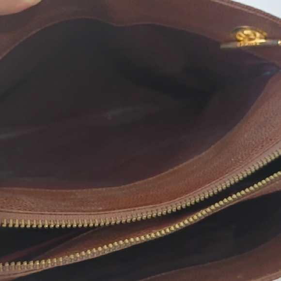 Vintage Chanel Brown Caviar Leather CC Chain Shoulder Bag Authentic - Picture 12 of 15